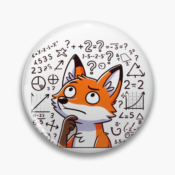 Item preview, Confused Fox with Math Equations designed and sold by WildWaveStylez.