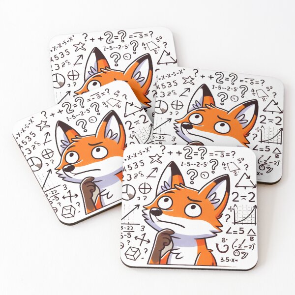 Item preview, Confused Fox with Math Equations designed and sold by WildWaveStylez.