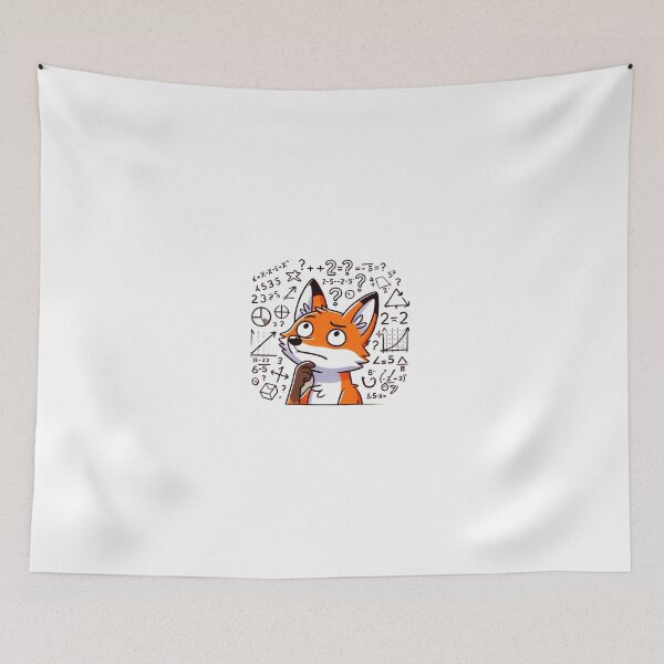 Item preview, Confused Fox with Math Equations designed and sold by WildWaveStylez.
