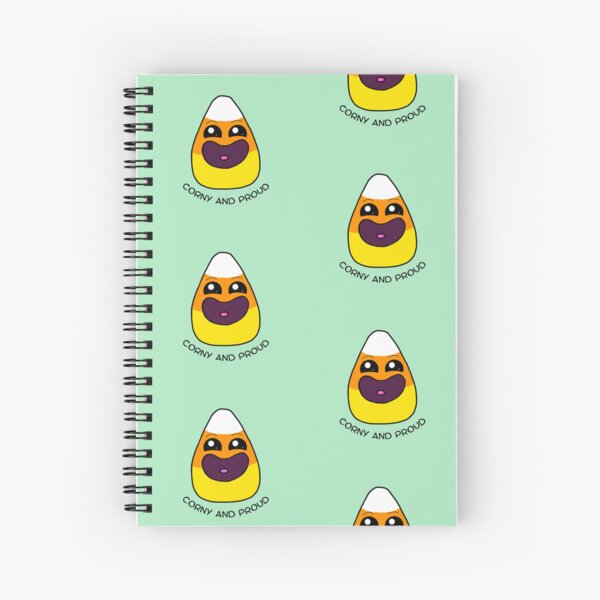 (Mint Green) Corny and Proud Cute Kawaii Food Art Spiral Notebook