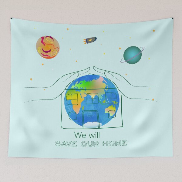 Item preview, Let's save our home. Eastern Hemisphere of the Earth designed and sold by amatiana.