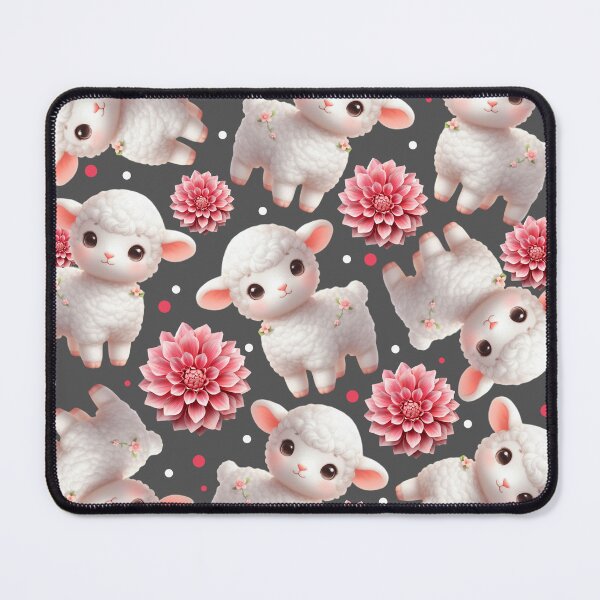 Item preview, Sheep and pink flowers pattern designed and sold by Topmel.