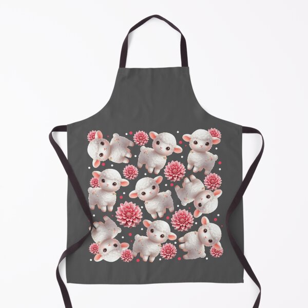 Item preview, Sheep and pink flowers pattern designed and sold by Topmel.