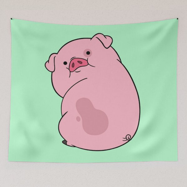 Item preview,  Adorable Pink Pig Cartoon Character Digital Art designed and sold by MOONE FLOWER.