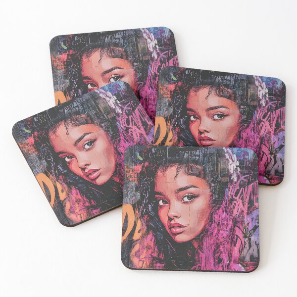 Item preview, Grafitti Punk portrait of a women designed and sold by NeonEdge.