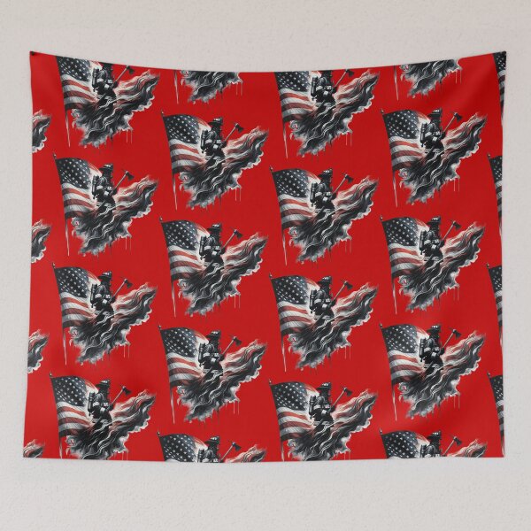 Item preview, American firefighter.Flag of the United States. designed and sold by MagelliShop.