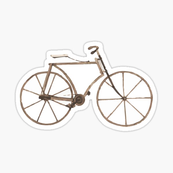 Item preview, Vintage Bicycle Sticker – Classic Charm for Journaling designed and sold by QuteStuffHere.