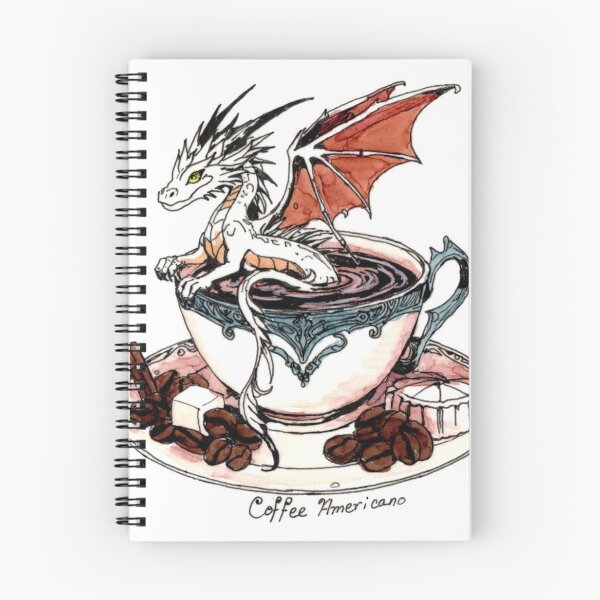 Item preview, Coffee Americano Dragon designed and sold by Scribbles & Doodles by Jinx.