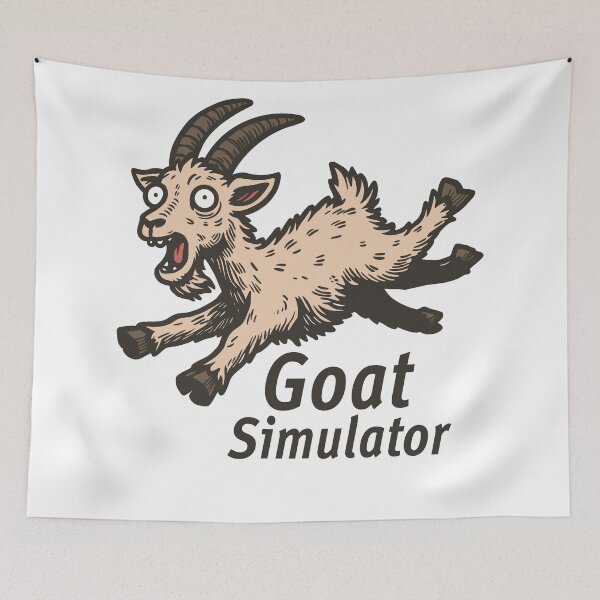 Item preview, Jumping Goat Simulator designed and sold by ChunkByChunk.