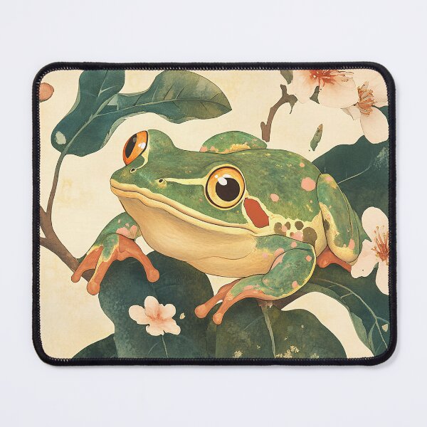 Item preview, Japanese Matsumoto shoji Frog traditional art print designed and sold by NeonEdge.