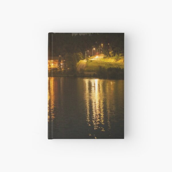 Night time, Evergreen, Colorado, Evergreen Lake Hardcover Journal