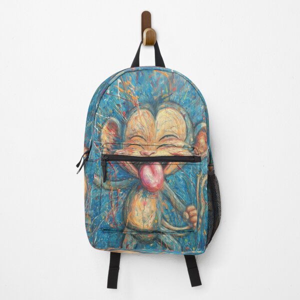 Item preview, Cheeky Chimp illustration with abstract background. designed and sold by Shoot-The-Moon.