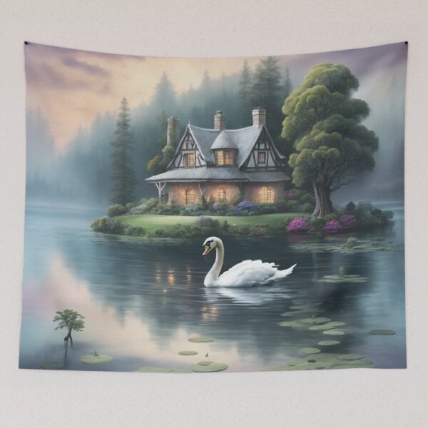 Item preview, 001 A Very Serene Swan Lake designed and sold by Alexis Art Collection.