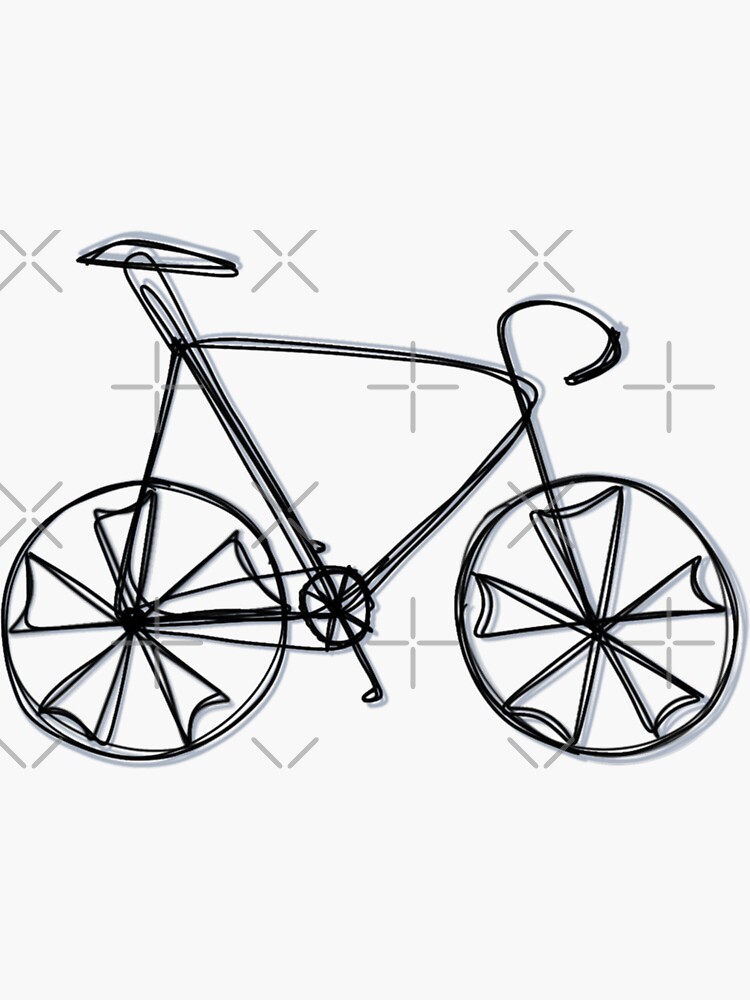 "Black and White Bike" Sticker for Sale by notfamous Redbubble