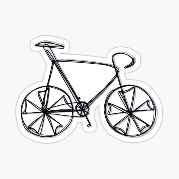 "Black and White Bike" Sticker for Sale by notfamous Redbubble