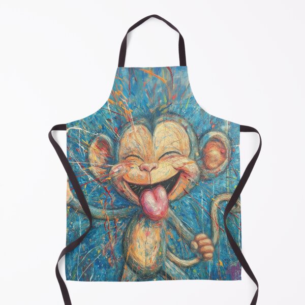 Item preview, Cheeky Chimp illustration with abstract background. designed and sold by Shoot-The-Moon.