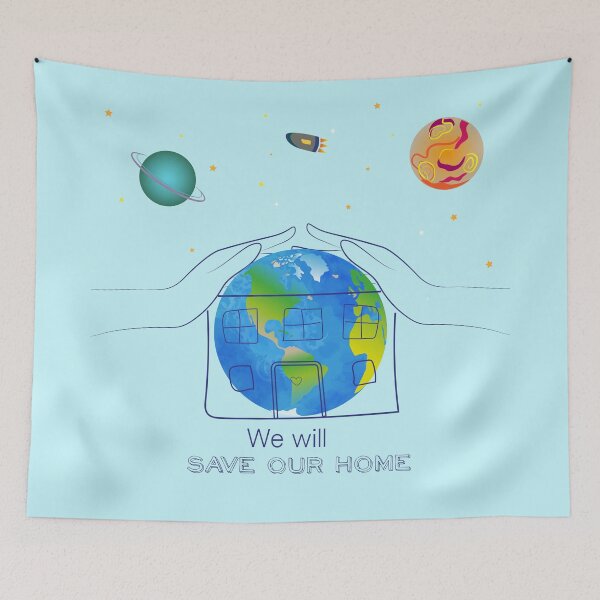 Item preview, Let's save our home. Western Hemisphere of the Earth designed and sold by amatiana.