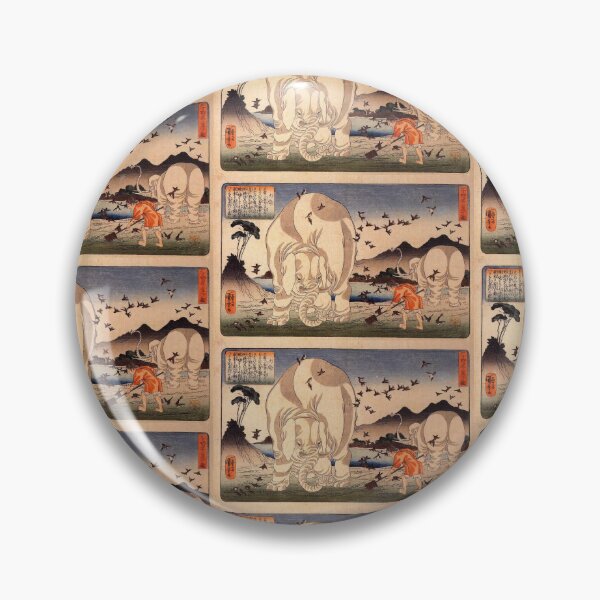 Item preview, Thaishun with elephants Utagawa Kuniyoshi Ukiyo-e designed and sold by TeeARTHY.