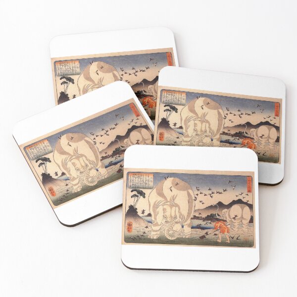 Item preview, Thaishun with elephants Utagawa Kuniyoshi Ukiyo-e designed and sold by TeeARTHY.