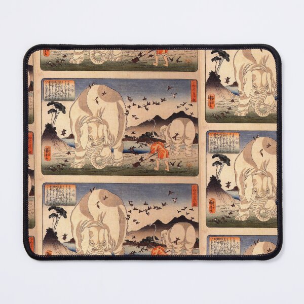 Item preview, Thaishun with elephants Utagawa Kuniyoshi Ukiyo-e designed and sold by TeeARTHY.