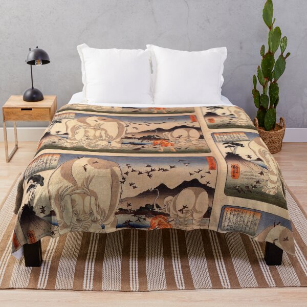 Item preview, Thaishun with elephants Utagawa Kuniyoshi Ukiyo-e designed and sold by TeeARTHY.