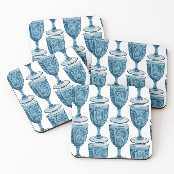 Item preview, Blue Vintage Goblet Cup Sticker – Elegant and Classic designed and sold by QuteStuffHere.