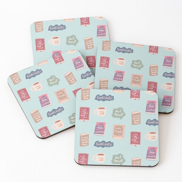 Item preview, Cozy Book Lovers in Pale Aqua designed and sold by CriaCreative.