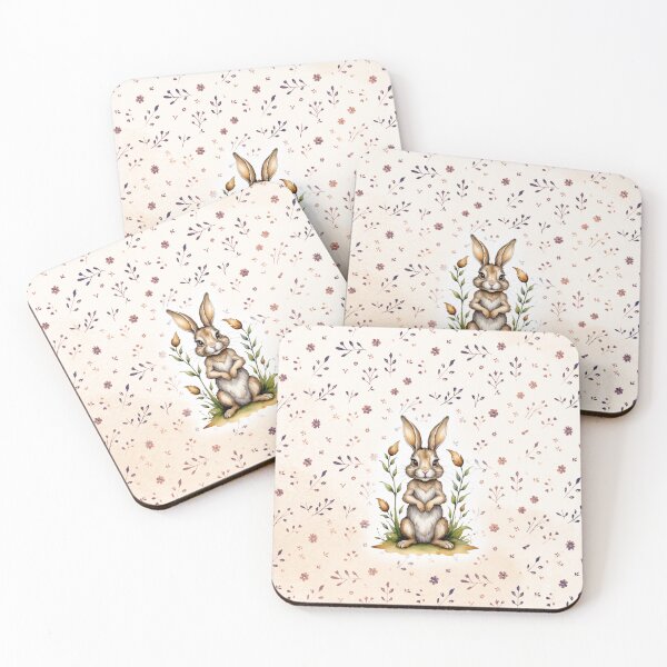 Item preview, Whispy Floral Pattern with Whimsical Bunny designed and sold by Our Bible Journey.