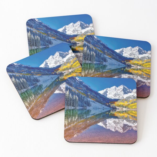 Item preview, Maroon Bells Panorama Sunrise - Rocky Mountains Reflection in Colorado designed and sold by Rocky Mountain Artistry.