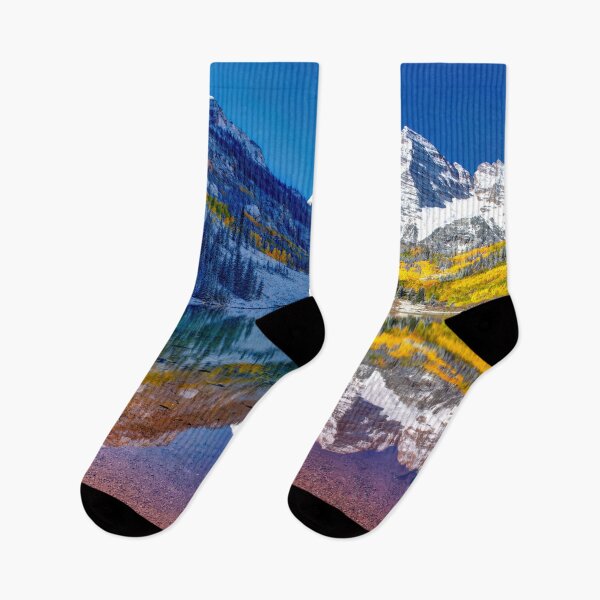 Item preview, Maroon Bells Panorama Sunrise - Rocky Mountains Reflection in Colorado designed and sold by Rocky Mountain Artistry.