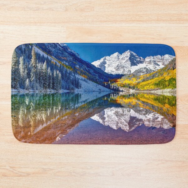 Item preview, Maroon Bells Panorama Sunrise - Rocky Mountains Reflection in Colorado designed and sold by Rocky Mountain Artistry.