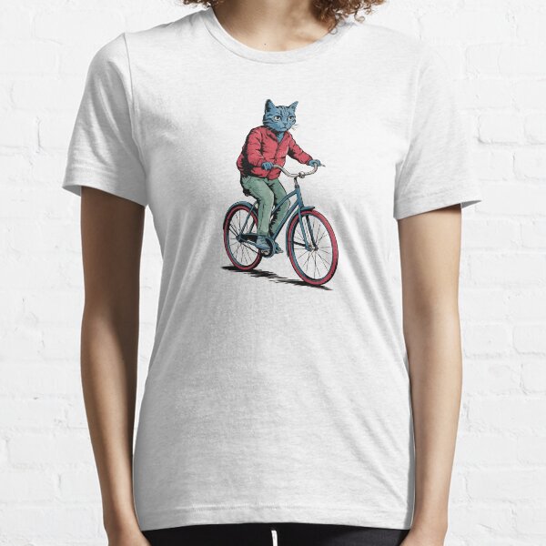 Item preview, Stylish Cat Riding a Bicycle - Retro Illustration designed and sold by TheFrogsAcademy.