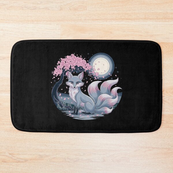 Item preview, Enchanting Nine-Tailed Fox Under Cherry Blossom and Full Moon designed and sold by love3617.