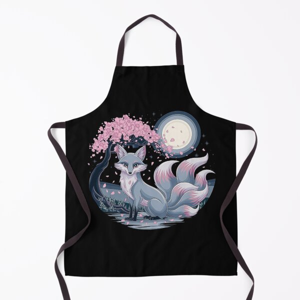 Item preview, Enchanting Nine-Tailed Fox Under Cherry Blossom and Full Moon designed and sold by love3617.