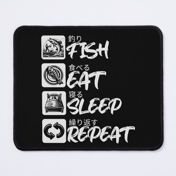 Item preview, fish - eat - sleep - repeat designed and sold by VariousGoodies.