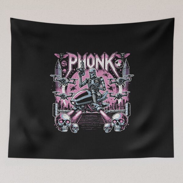 Item preview, Phonk Robot Retro Sci-Fi Drone Cyberpunk Aesthetic  designed and sold by Mystikos Art.