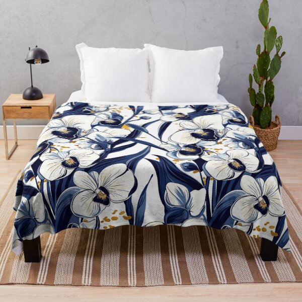 Item preview, Orchid motifs in dynamic and colorful floral patterns designed and sold by Piotrek0001.