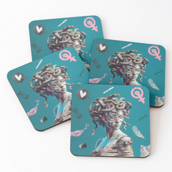 Item preview, Medusa Feminist Classical Art Graphic Art Collage Art designed and sold by Perfect Alchemy.