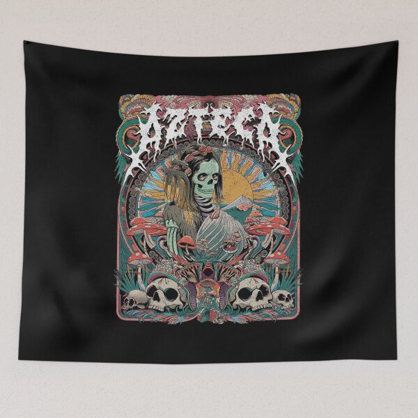 Item preview, Azteca Death Metal Style Mictecacihuatl Goddess Art designed and sold by Mystikos Art.