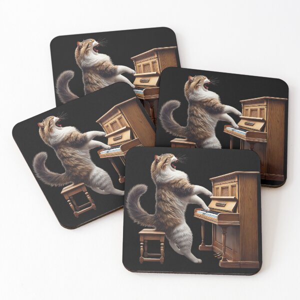 Item preview, Meowzart Madness, Piano Cat designed and sold by Tiszert.