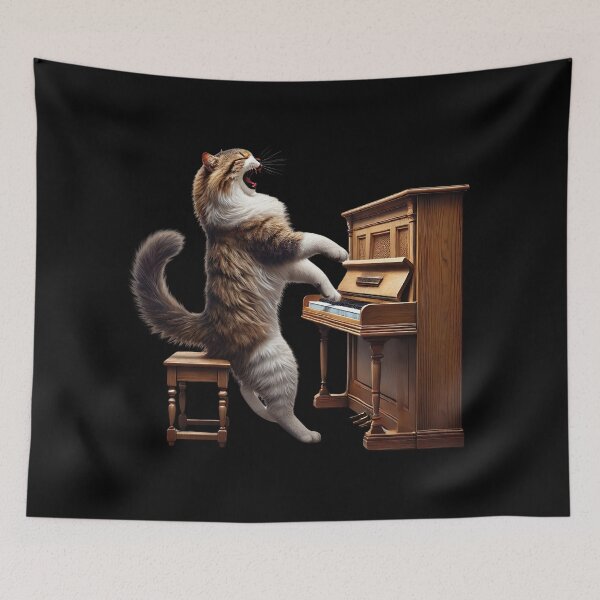 Item preview, Meowzart Madness, Piano Cat designed and sold by Tiszert.