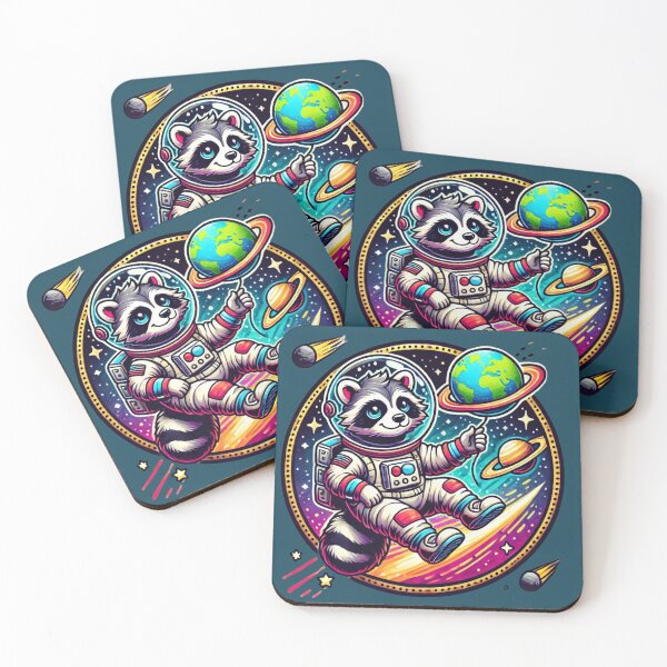 Item preview, Space Explorer Raccoon with Planet Balloon designed and sold by Nauert's.