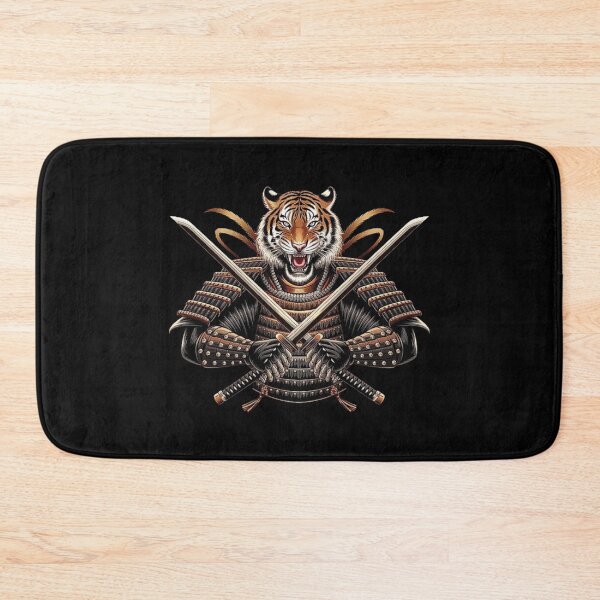 Item preview, Samurai Tiger Warrior with Dual Swords - Fierce Animal Art designed and sold by love3617.