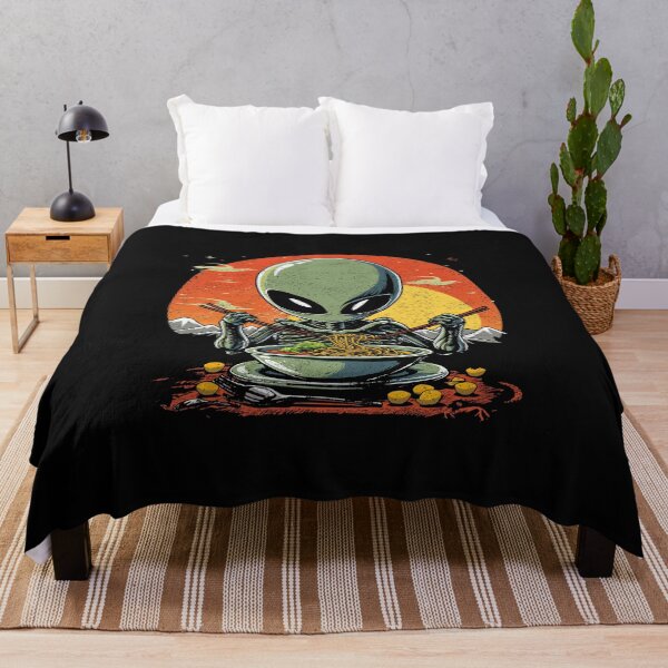 Item preview, Alien Ramen Japanese Food Noodle Bowl Art designed and sold by Mystikos Art.
