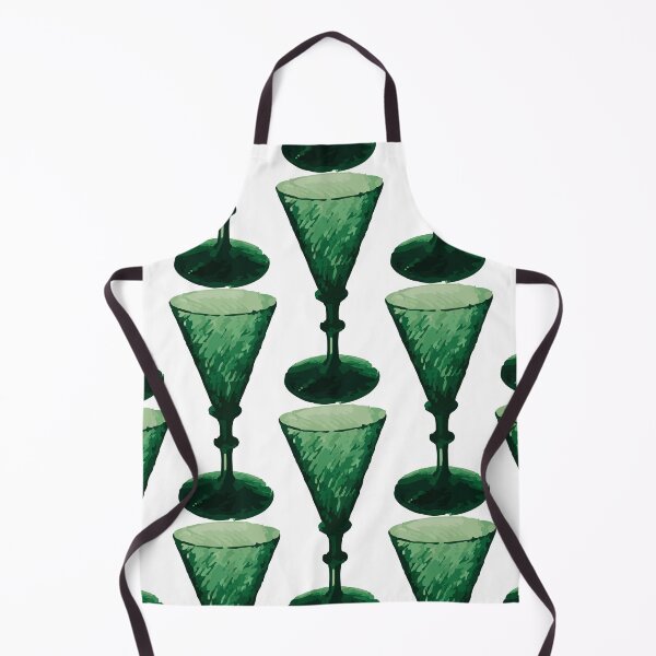 Item preview, Green Wine Glass Sticker – Vintage Elegance designed and sold by QuteStuffHere.