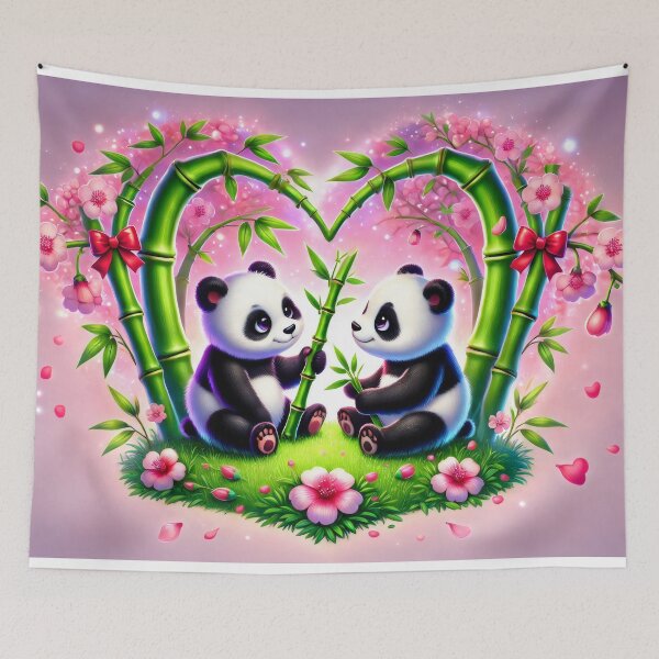 Item preview, Pandas and Love in a Bamboo Paradise designed and sold by Mechanical-Artt.