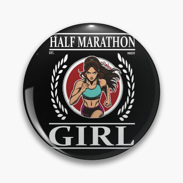 Item preview, Half Marathon Girl – Run with Heart and Power designed and sold by RetroMaritalArt.
