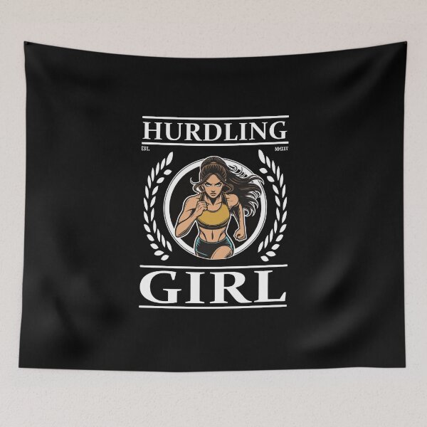 Item preview, Hurdles Girl – Jump over every obstacle! designed and sold by RetroMaritalArt.