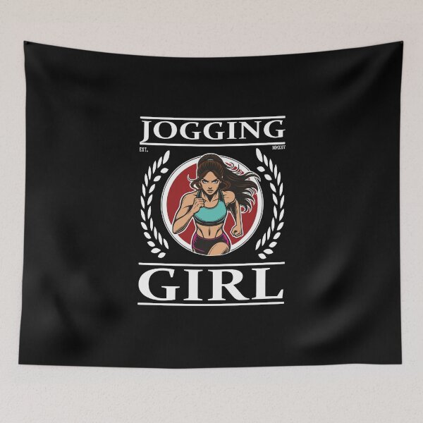 Item preview, Jogging Girl – Running is life! designed and sold by RetroMaritalArt.