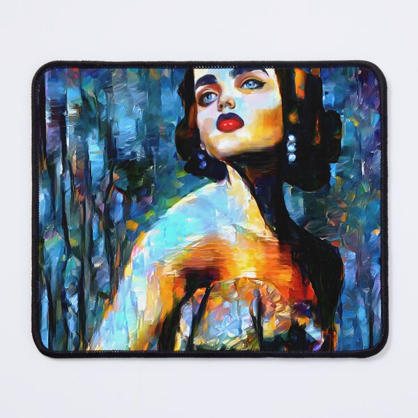 Item preview, Looking Back – Vibrant Mosaic-Style Portrait with Bold Colors designed and sold by dabblerscorner.
